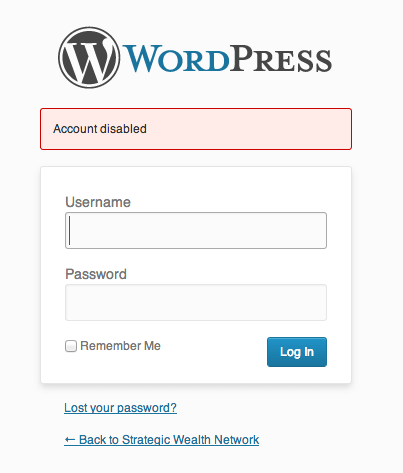 WordPress插件 禁止用户登录插件Disable Users