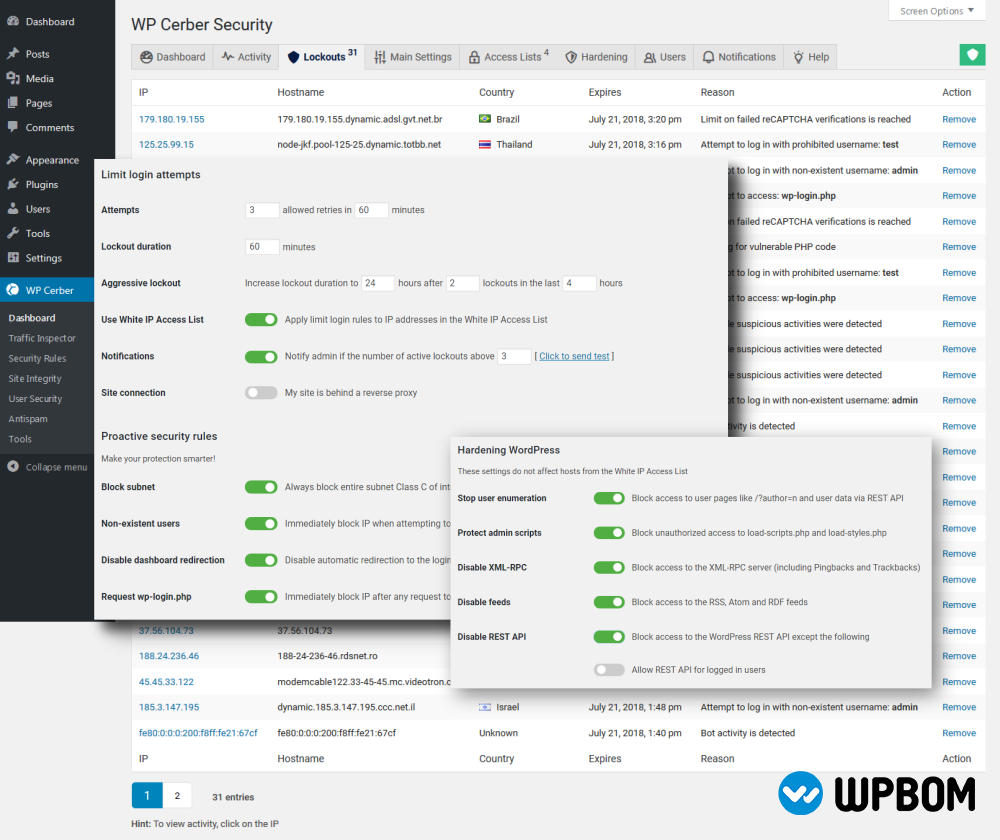 WP Cerber Security - WordPress安全防御插件