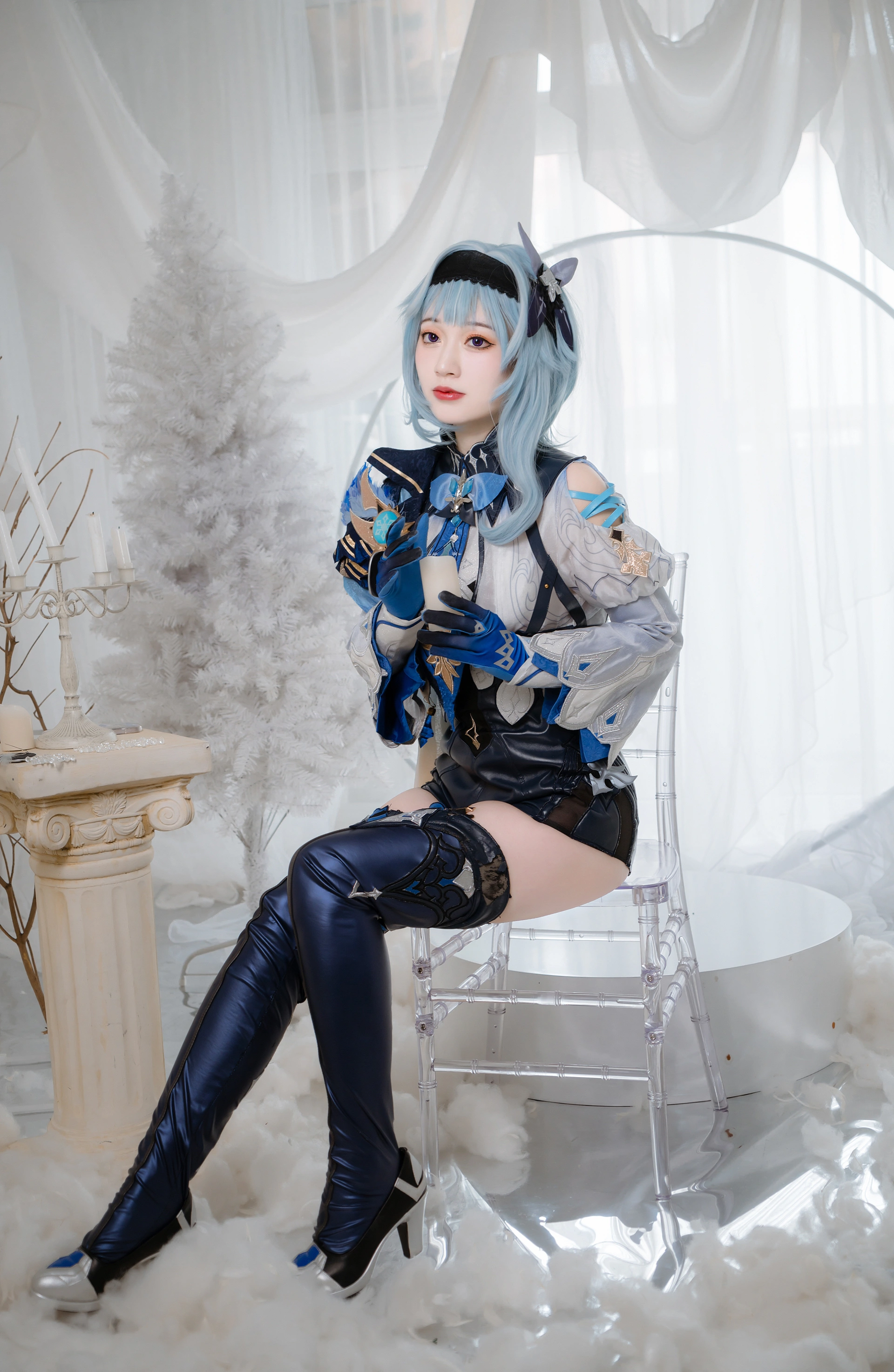 艺图语《原神优菈》桃墨公子x蓝发骑士Cosplay写真 艺图语《原神优菈》桃墨公子x蓝发骑士Cosplay写真