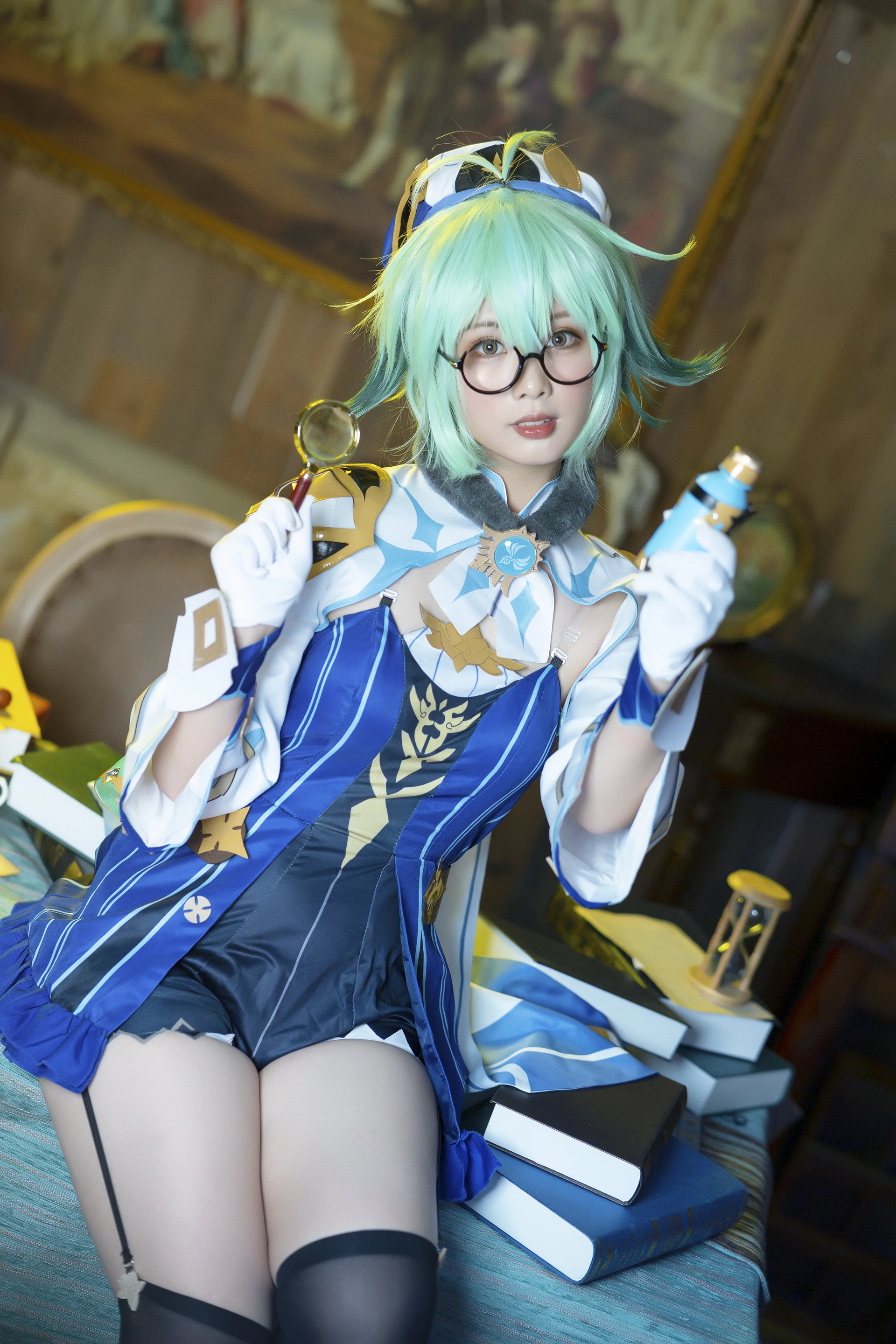 艺图语《原神砂糖》夏天是马猴烧酒眼镜娘Cosplay写真 艺图语《原神砂糖》夏天是马猴烧酒眼镜娘Cosplay写真