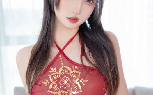 盈盈一握倩腰 神楽坂真冬恋恋红尘系列私房照 长发红色小肚兜异域风情黑丝修长美腿小姐姐